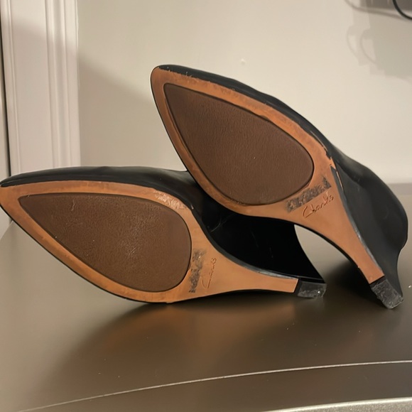 Clark’s - leather, pointed toe, wedge heel - size 9.5 - Picture 4 of 8